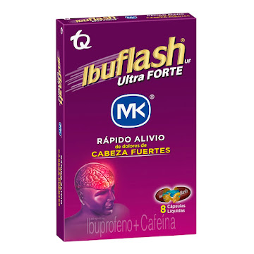 Ibuflash Ultra Forte Ibuprofeno + Cafeína 400mg/65mg Tecnoquímicas Caja x 8 Cápsulas  