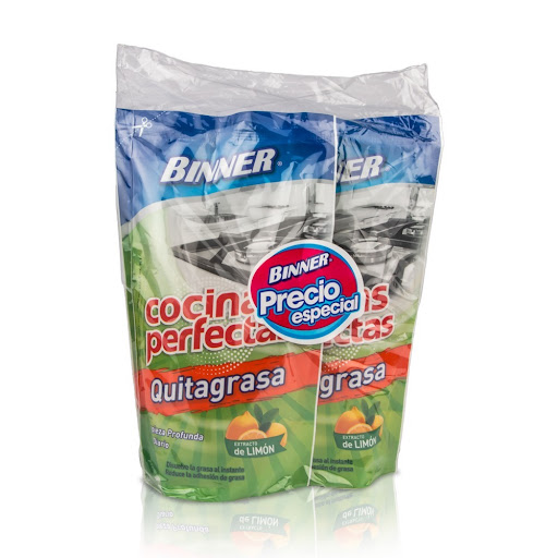  Quitagrasa cocinas perfectas limón Doypack  Binner Paquete x 2