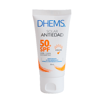 Protector Solar Dhems Antiedad con Color SPF50 x 50 ml  