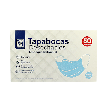 Tapabocas Farmatodo Azul Caja x 50 und  