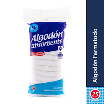 Algodón Farmatodo Absorbente Zig-Zag Paquete x 25 gr  