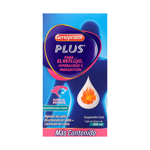 Genoprazol Plus Sabor   Menta Genomma Frasco x 350 ml