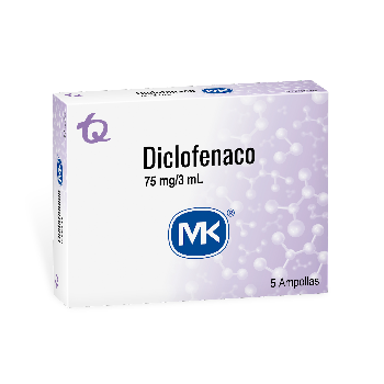 Diclofenaco 75mg/3ml MK Caja x 5 Ampollas  
