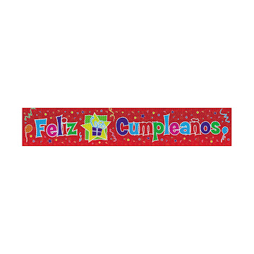 Cartel Sempertex Holográfico Jumbo Feliz Cumpleaños x 1 und  
