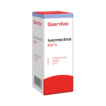 Ivermectina 0.6% Genfar Solución Oral Gotas x 5 ml  