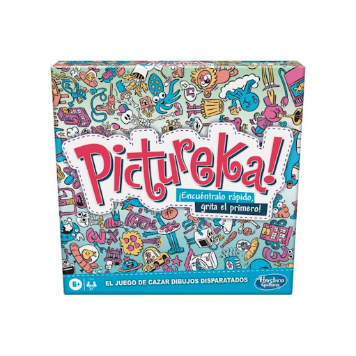 Juego De Mesa Pictureka Hasbro Hasbro Gaming  x 1 Pictureka! es un juego de mesa que desafía a los jugadores a encontrar rápidamente imágenes específicas en un tablero lleno de ilustraciones coloridas. Ideal para toda la familia, promueve la observac