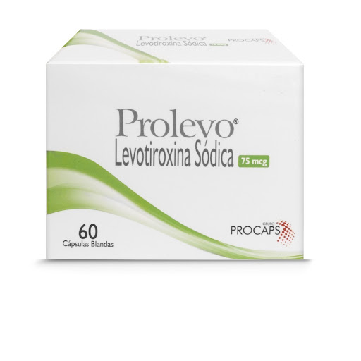 Prolevo Levotiroxina Sódica 75 mcg Procaps Caja x 60 Cápsulas