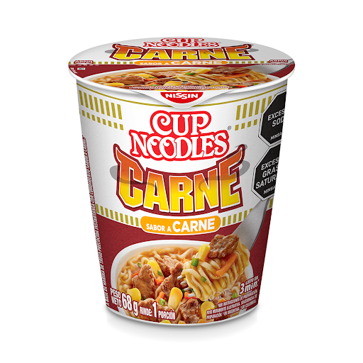 Sopa Instantánea Nissin Cup Noodles Sabor A Carne x 69 gr
