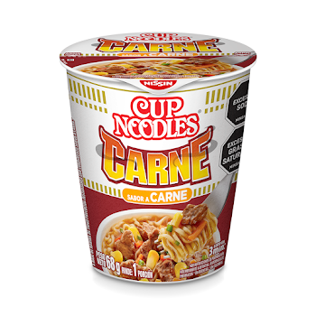 Sopa Instantánea Nissin Cup Noodles Sabor A Carne x 69 gr  