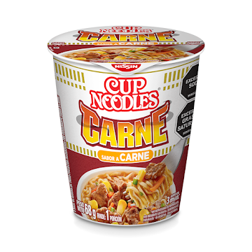 Sopa Instantánea Nissin Cup Noodles Sabor A Carne x 69 gr  