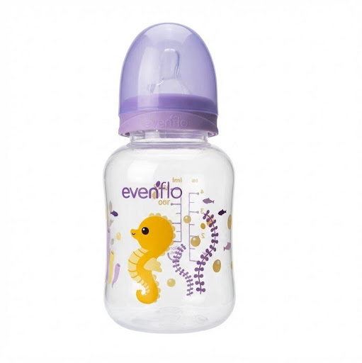Biberon 4 Onzas Tritan Acuario Morado - Evenflo Evenflo Frasco x 1 Und Biberón con botella ergonómica de tritan transparente y resistente como el vidrio.
Mamila estándar de silicón grado alimenticio, con anillos flexibles que se adaptan al paladar del bebé permitiendo un