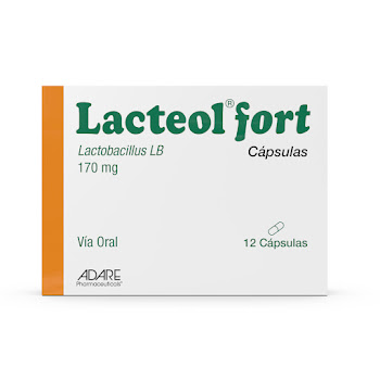 Lacteol Fort Lactobacillus LB 170 mg Farmaceuticals Caja x 12 Cápsulas  