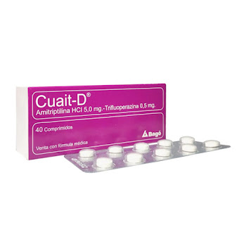 Cuait-D Amitriptilina HCI + Trifluoperazina 5.0mg/0.5mg Bagó Caja x 40 Comprimidos  