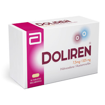 Doliren Hidrocodona Hidrocodona + Acetaminofén 7.5mg/325mg Abbott Caja x 30 Tabletas  