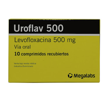 Uroflav Levofloxacina 500 mg Megalabs Caja x 10 Comprimidos  