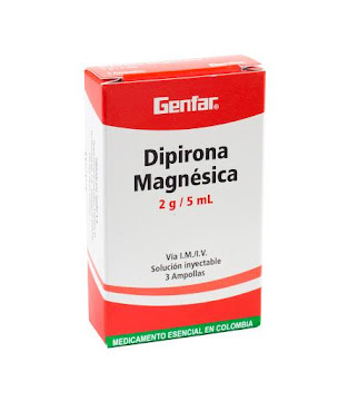 DIPIRONA MAGNÉSICA   GENFAR 2G/5ML. SOLUCIÓN INYECTABLE CAJA X3AMP.    