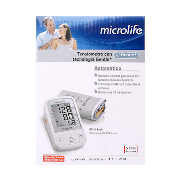Tensiómetro Digital Microlife de Brazo BP A2 Basic x 1 und  