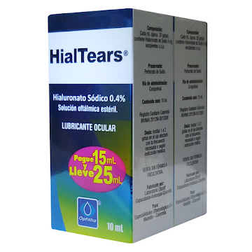 Solución Oftálmica Hialtears Hialuronato Sódico 0.4% Ophtha Frasco x 25 ml  