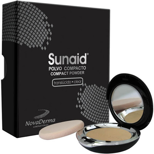 Polvo Novaderma Sunaid Compacto Translucido Clear x 12 gr 