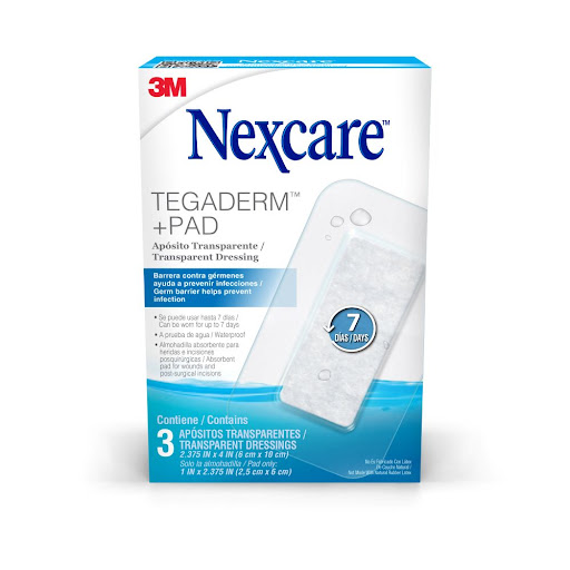 Apósito Pad Nexcare 3M Tegaderm Transparente Caja x 3 und