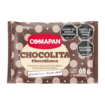 Ponque Tajado Comapan   Choco Blanca x 68 gr  