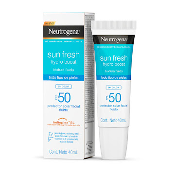 Protector Solar Facial Neutrogena Sun Fresh Fps 50 Hydro Boost Sin Color x 40 ml  