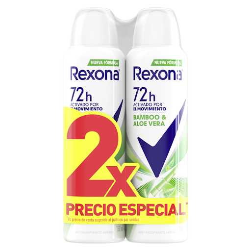 Desodorante Mujer Rexona Larga Duración Bamboo Pack x 2 und
