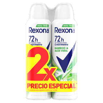 Desodorante Mujer Rexona Larga Duración Bamboo Pack x 2 und  