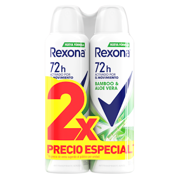 Desodorante Mujer Rexona Larga Duración Bamboo Pack x 2 und  