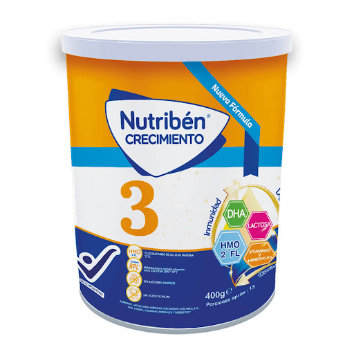 Fórmula Infantil   Nutriben 3 Crecimiento x 400 gr
