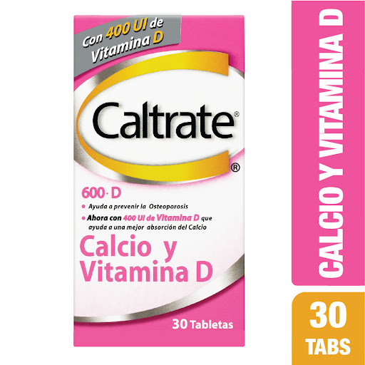 Caltrate 600 D Calcio + Vitamina D3 600mg/400mg Haleon Caja x 30 Tabletas