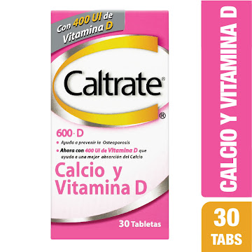 Caltrate 600 D Calcio + Vitamina D3 600mg/400mg Haleon Caja x 30 Tabletas  