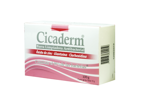 Jabón Barra Cicaderm Oxido De Zinc Alantoína Triclocarban Caja x 100 gr