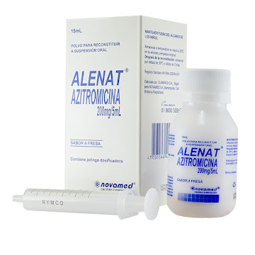 Alenat Azitromicina 200mg/5ml Novamed Frasco x 15 ml  