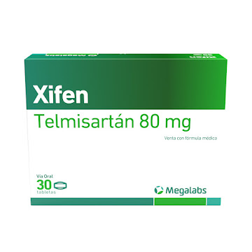 XIFEN 80MG TABLETAS CAJA X 30 TABLETAS GARMISCH TELMISARTAN             