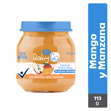 Compota Baby Gu Alpina Sabor Manzana Y Mango +6meses x 113 gr  