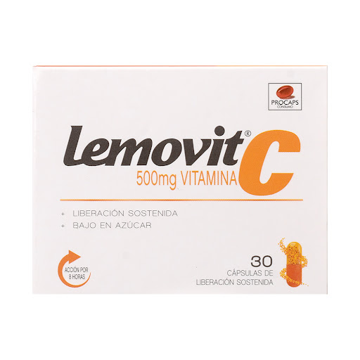 Lemovit Vitamina C 500 mg Procaps Caja x 30 Cápsulas
