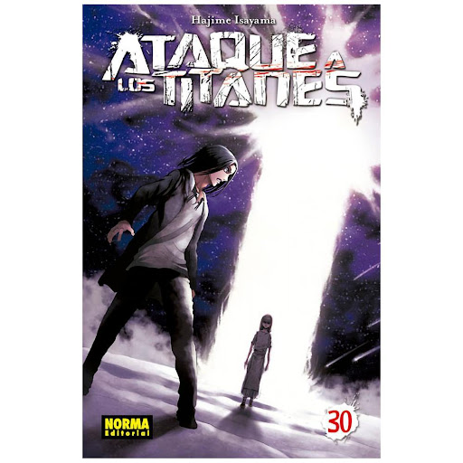Ataque A Los Titanes No. 30 Editorial Norma Libro x 1.0 ATAQUE A LOS TITANES 30   Autores:Hajime Isayama  Colecciones:CÓMIC MANGA  Editoriales:NORMA Editorial  Series:ATAQUE A LOS TITANES  SI EREN Y ZEKE ENTRAN EN CONTACTO, SERÁ EL FIN DE LOS ELDIANOS...  