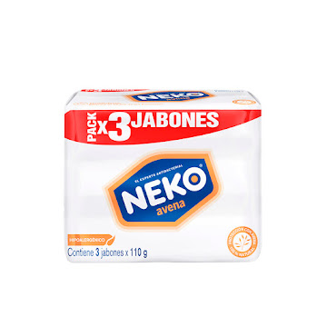 Jabón Neko En Barra   Antibacterial Avena 110 gr x 3 und  