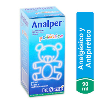 Analper Pediátrico   150Mg Jarabe Frasco X90Ml. La Santé Acetaminofén    