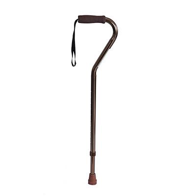 BASTON CUELLO CISNE 1 APOYO CORREA DE SEGURIDAD BRONCE CM KP-4152-28 Impormedical Individual x 1 El Bastón Cuello de Cisne con Correa de Seguridad Bronce CM KP-4152-28 es un dispositivo de apoyo fabricado en aluminio resistente y ligero. Cuenta con una empuñadura ergonómica de espuma para mayor c