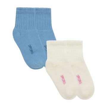 Medias Bebé Offcorss 6-9 Meses Azúl x 2 Pares  