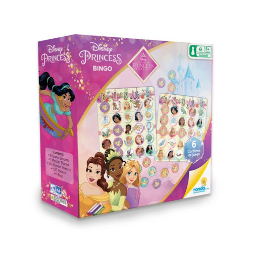 Juegos de Mesa Bingo Princesas Ronda Ronda Caja x 1 Diviértete con tus princesas favoritas y sé la primera en gritar. ¡Bingo!