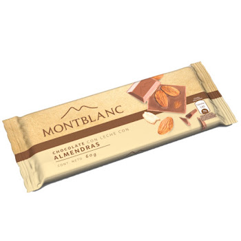 Barra De Chocolate Montblanc Con Almendras x 60 gr  