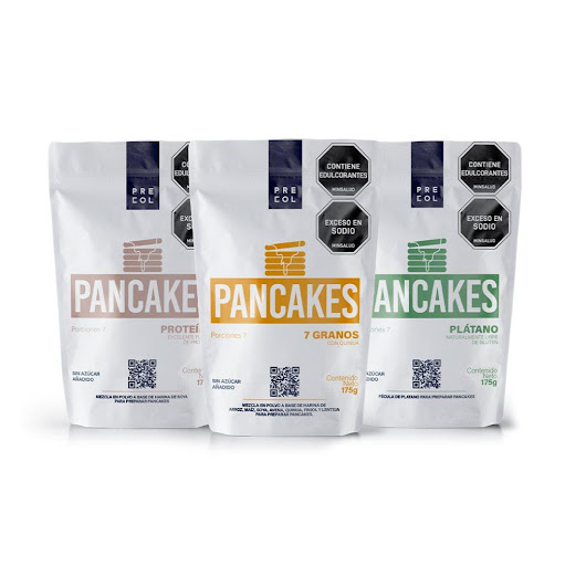Pack pancake Precol 7 Proteína, 7 Granos, Plátano x 3 UND PRECOL  MEZCLA PARA PANCAKES x 3 UND PANCAKES SURTIDOS es un producto alimenticio en polvo granular que presenta una coloración café claro con con notas de aroma y sabor característicos a plátano. Se elabora con materias primas seleccion