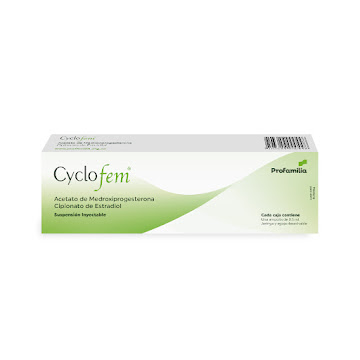 Cyclofem Acetato Medroxiprogesterona + Estradiol 0.5ml Caja x 1 Jeringa  