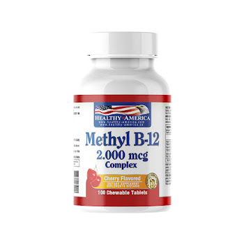 Methyl B12 Methylcobalamin 2.000 mcg Healthy America Sabor Cereza Frasco x 100 Capsulas  