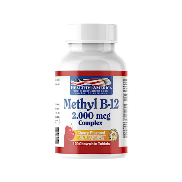 Methyl B12 Methylcobalamin 2.000 mcg Healthy America Sabor Cereza Frasco x 100 Capsulas  