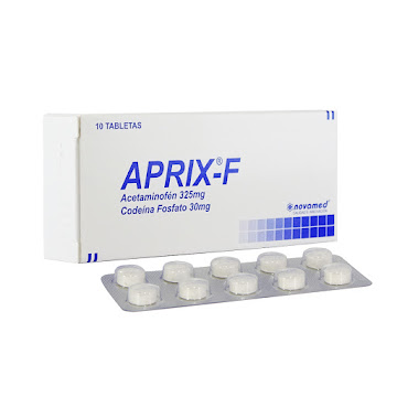 **APRIX-F 325/30MG TABLETAS CAJA X10TAB. NOVAMED ACETAMINOFÉN CODEÍNA     