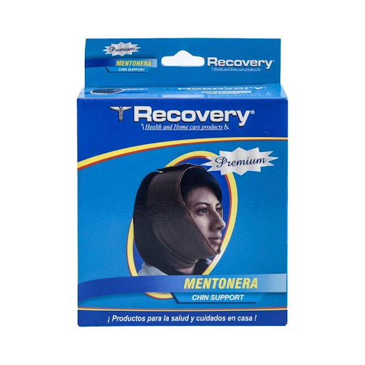 Mentonera Recovery Única Standar Recovery  x 1 Esta mentonera para la barbilla contribuye al proceso de adelgazamiento. Es la solución perfecta para aquellos que buscan reducir la papada. También es ideal para mujeres que buscan una mentonera para